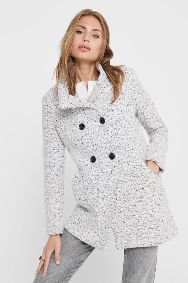 Only Midi teddy coat white