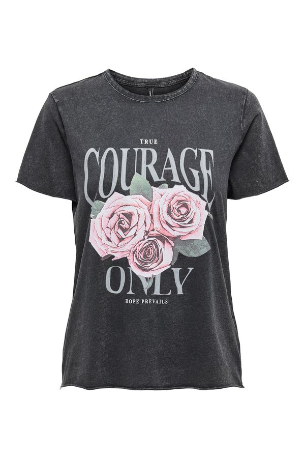 Only Camiseta estampada de manga corta gris