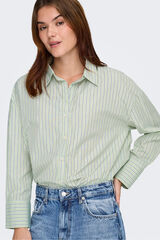 Only Striped long sleeve shirt green