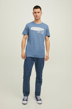 Springfield Camiseta print surfero  azul medio