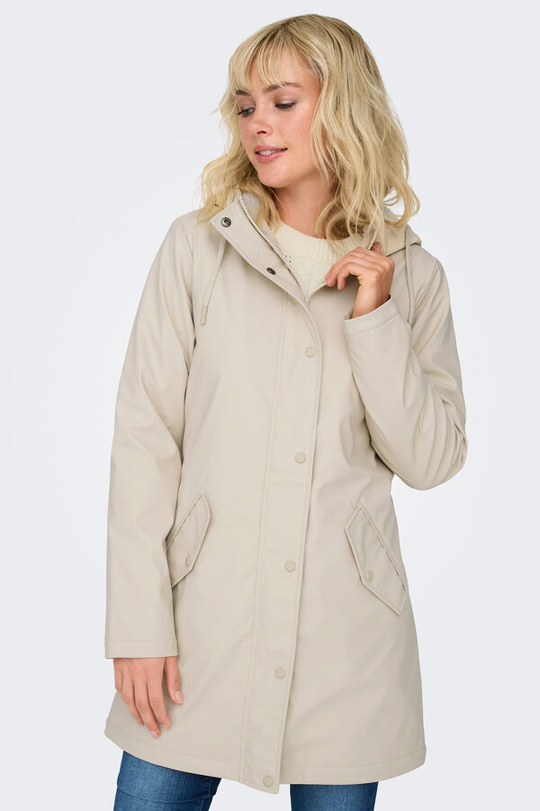 Only Esőkab&aacute;t pol&aacute;rral sz&uuml;rke