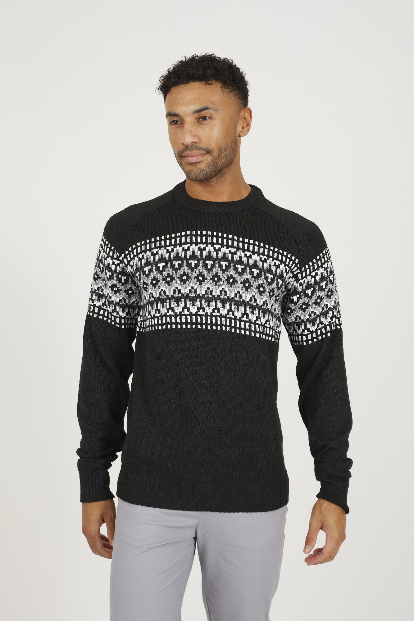 Brave Soul Camisola gola redonda jacquard