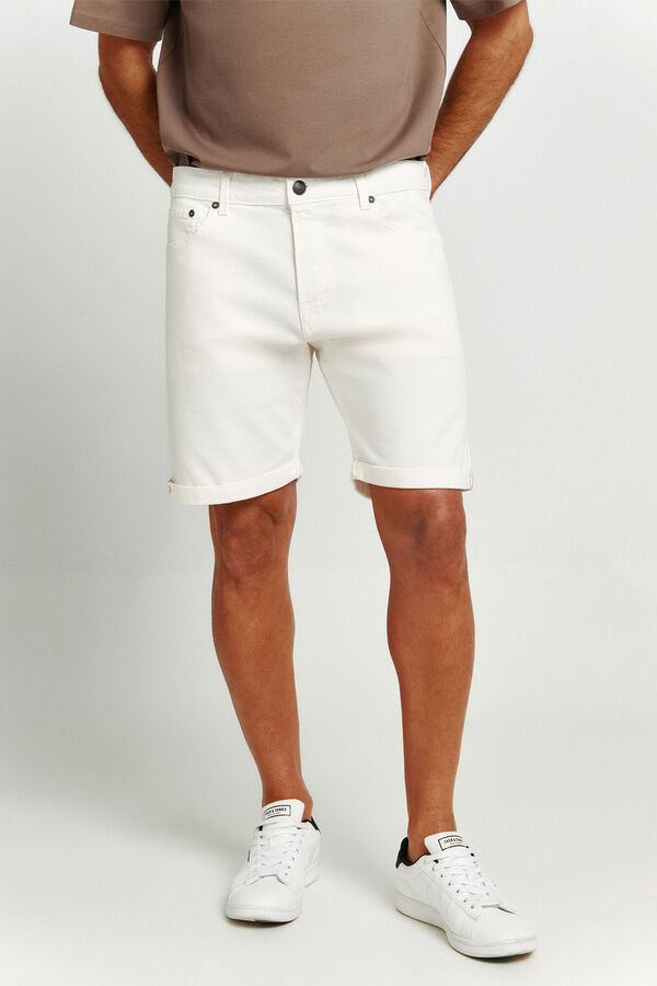 Jack & Jones Canvas chino Bermuda shorts white