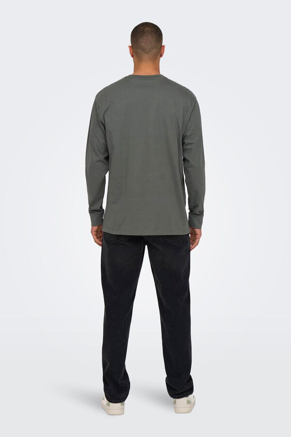 Springfield Relaxed long sleeve T-shirt grey mix