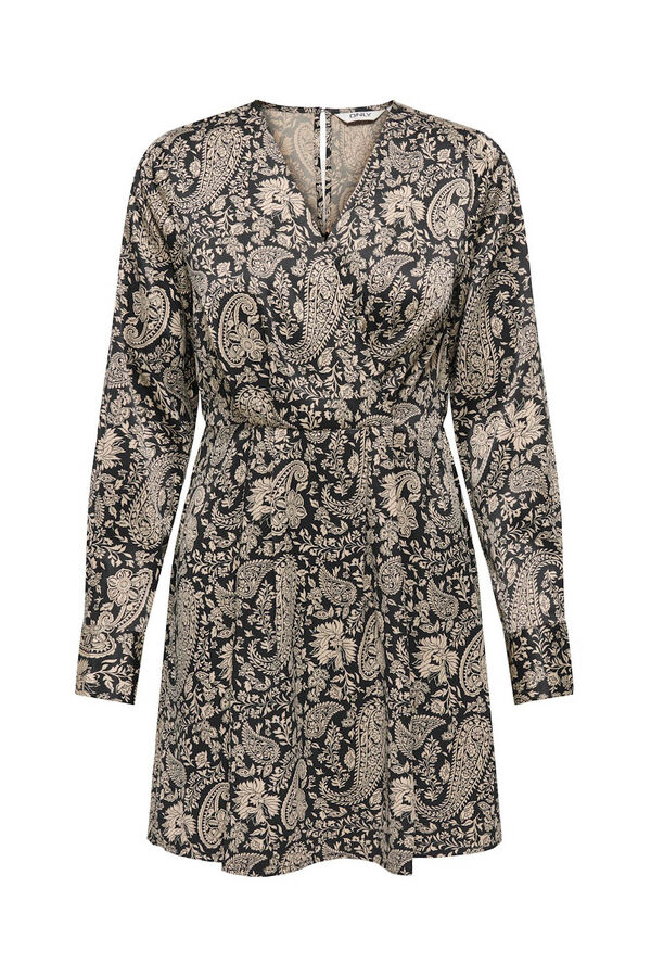 Only Short satin-finish short dress brown