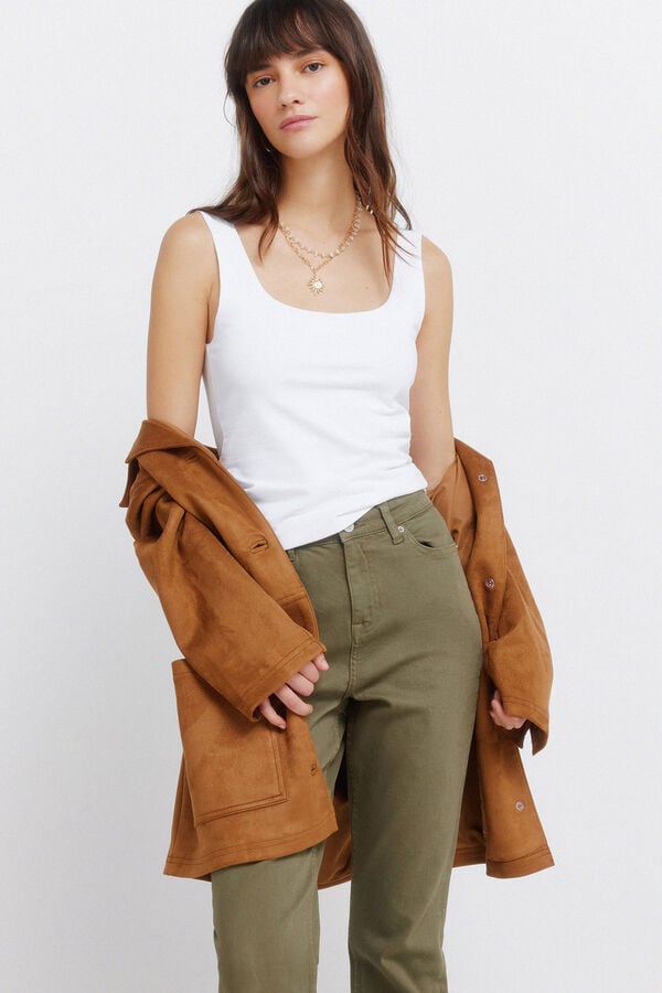 Springfield Bootcut Jeans beige