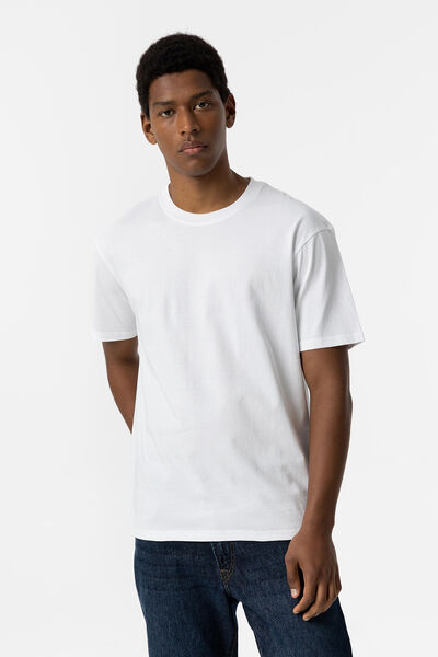 Springfield Basic-T-Shirt Comfort Fit Weiß