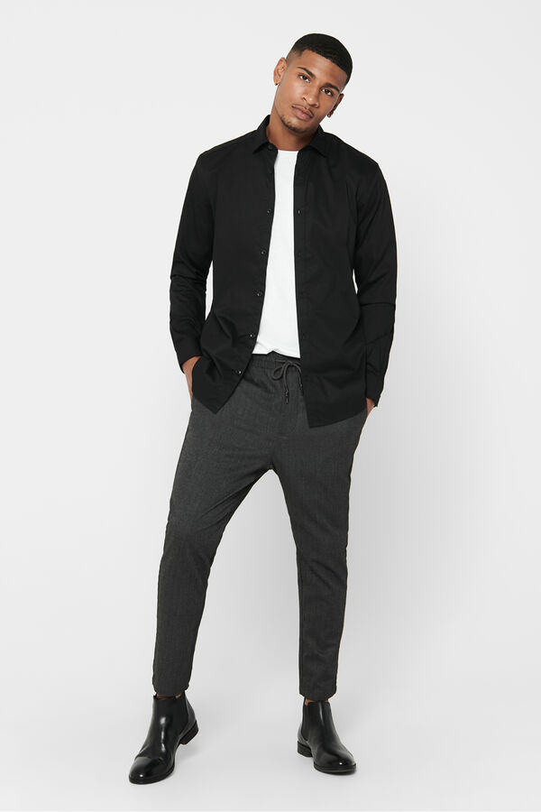 Only & Sons Long sleeve shirt black