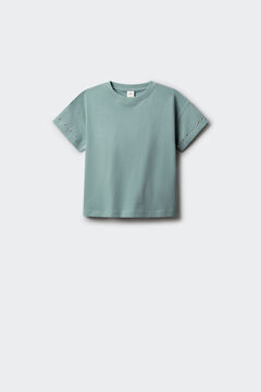 Springfield Kids T-shirt manga curta com tachas para menina