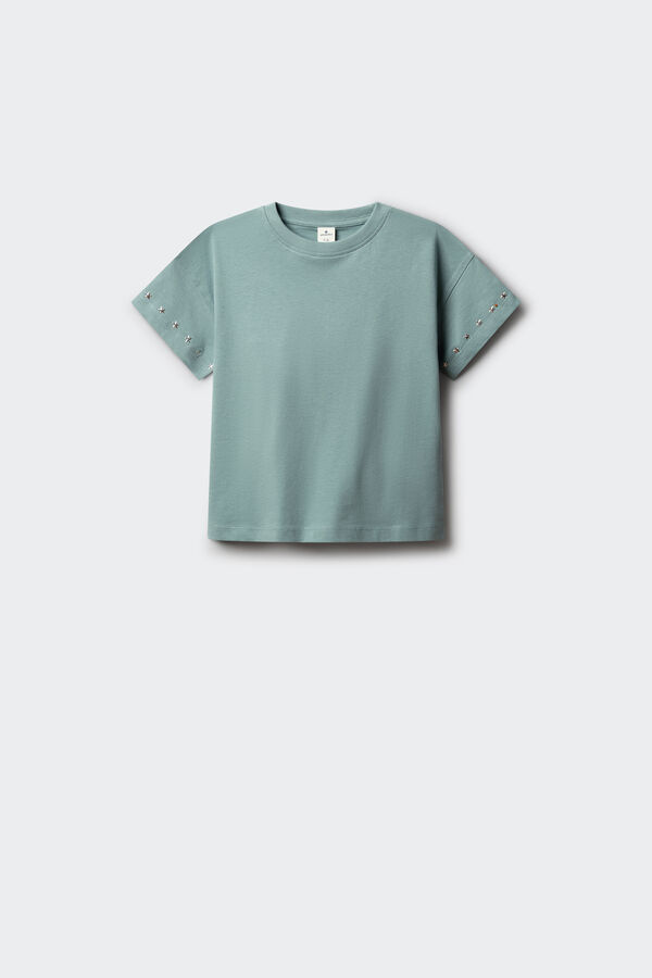 Springfield Kids Majica sa kratkim rukavima sa nitnama za devojčice Print