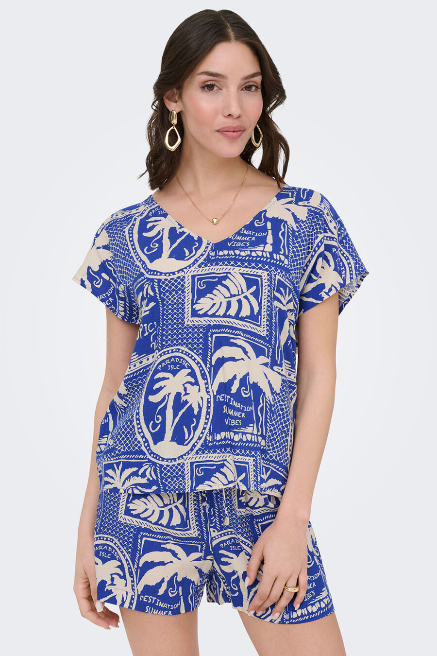 Camiseta manga corta estampada