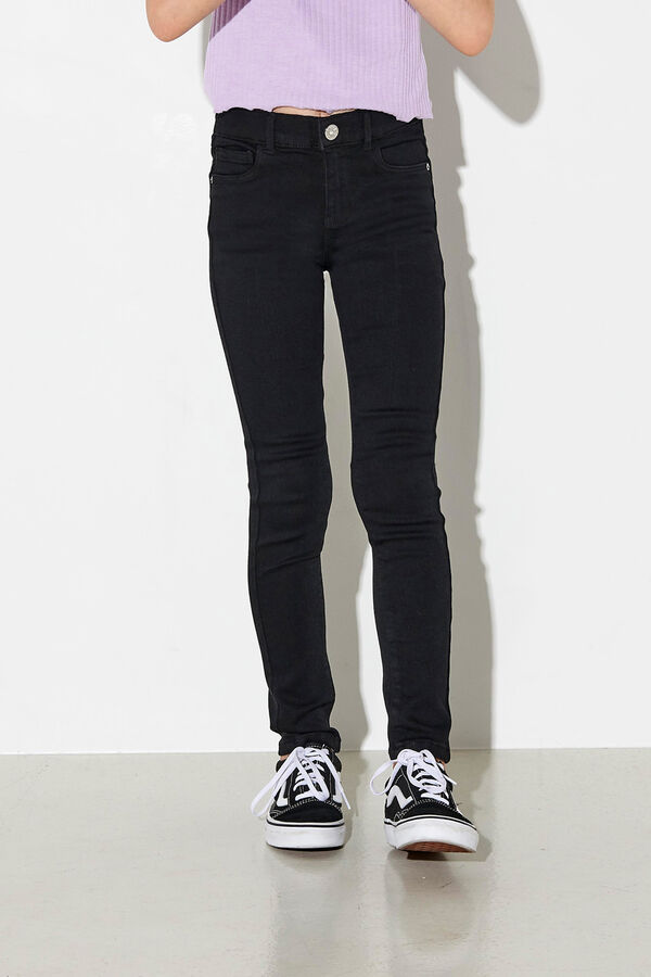 Only Girls Skinny fit stretch jeans black