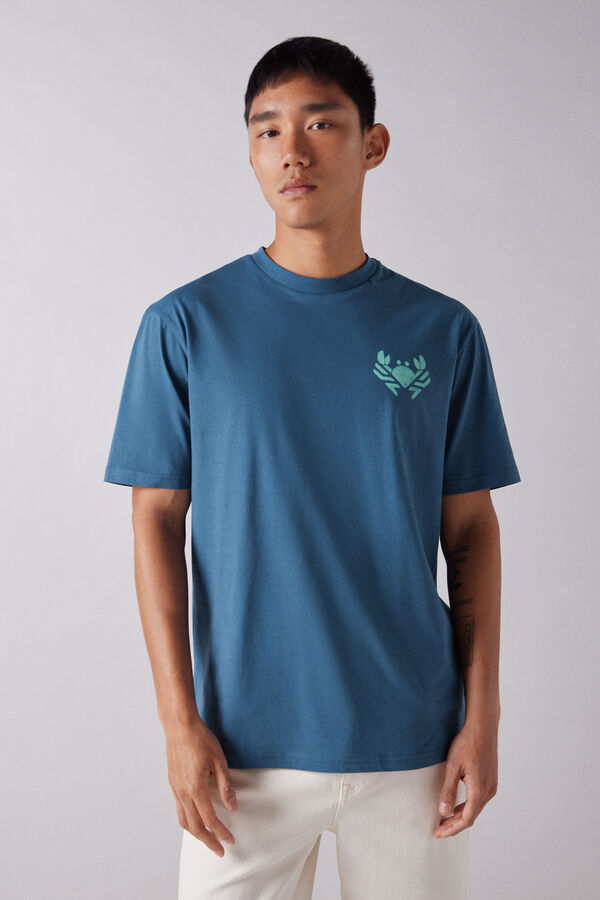 Springfield Camiseta cangrejo azul medio