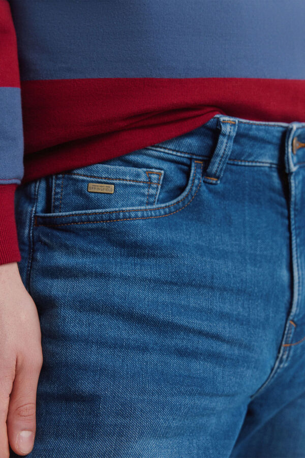 Springfield Medium wash slim fit jeans blue