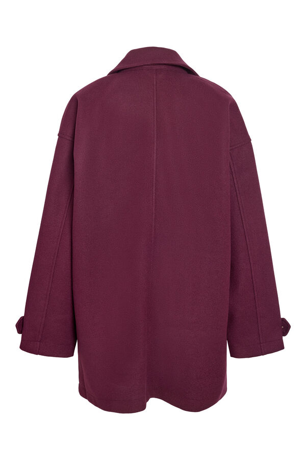 Noisy May Short coat with lapels printed