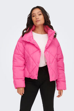 Springfield Short puffer jacket with high neck purple