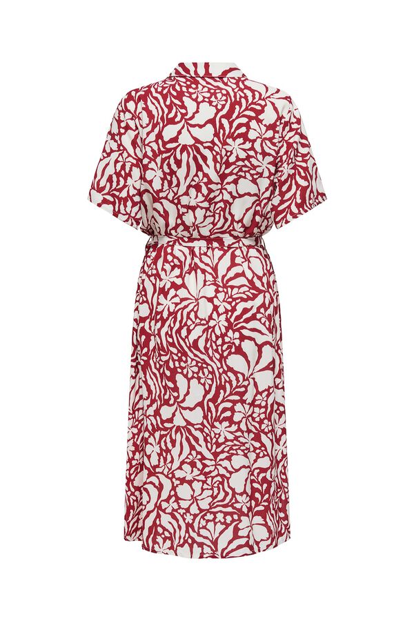 Only Shirt midi dress red