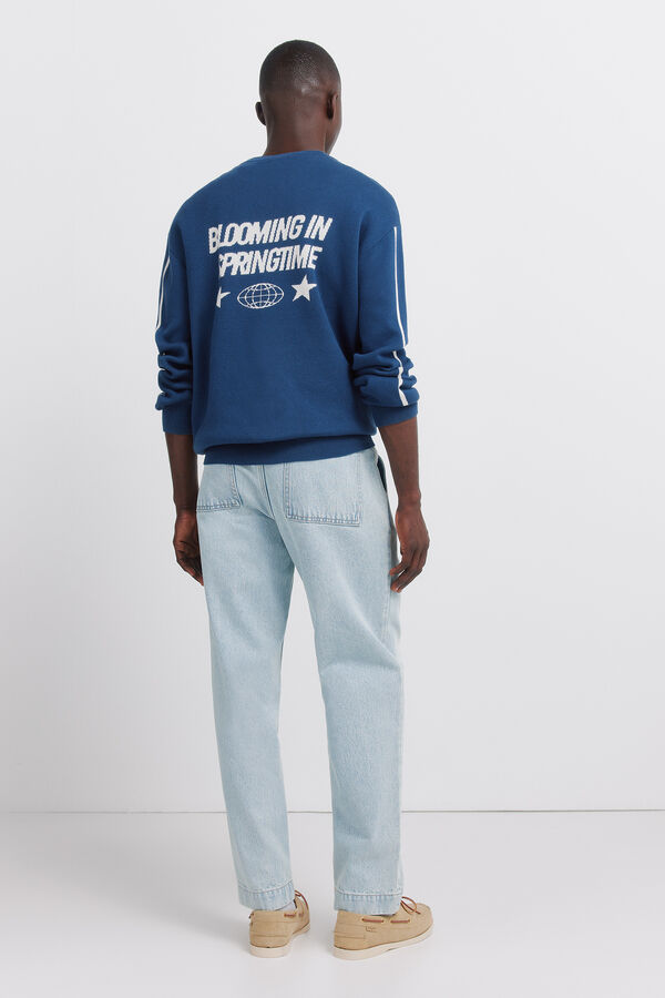 Springfield Light denim washed chinos blue