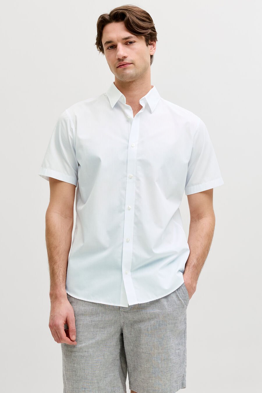 Camisa manga corta sarga