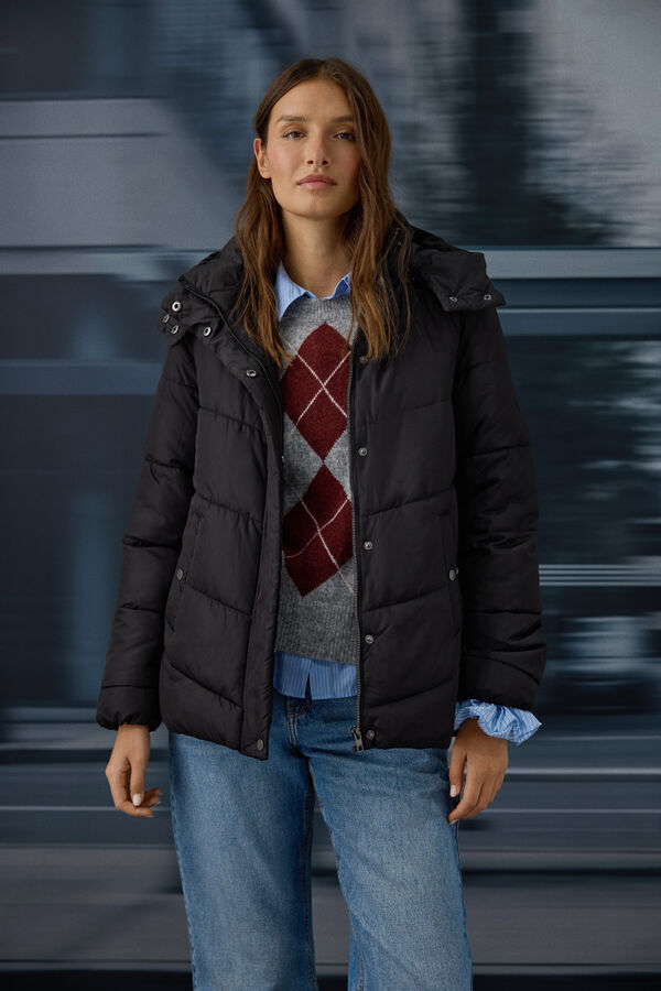 Springfield Veste matelass&eacute;e r&eacute;sistante &agrave; l'eau noir