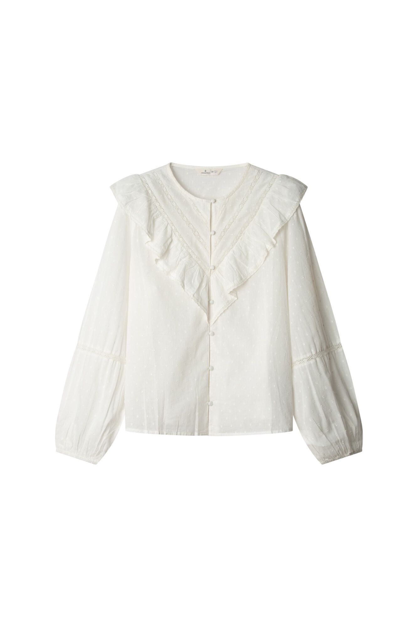 Springfield Plumetis ruffle romantic blouse
