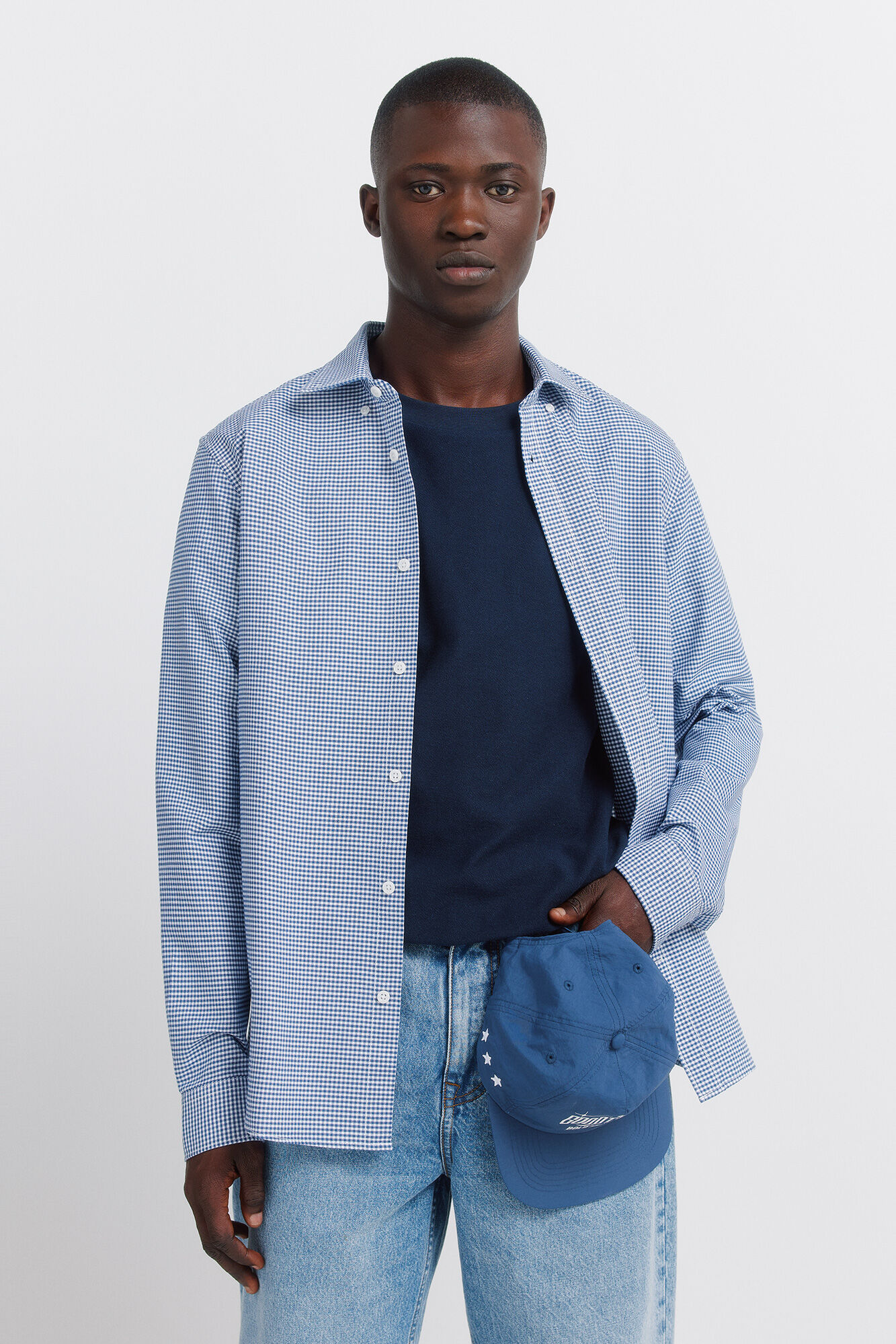 Springfield Oxford gingham print wrinkle free shirt