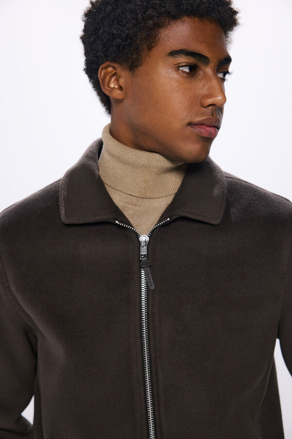 Springfield wool effect aviator jacket print