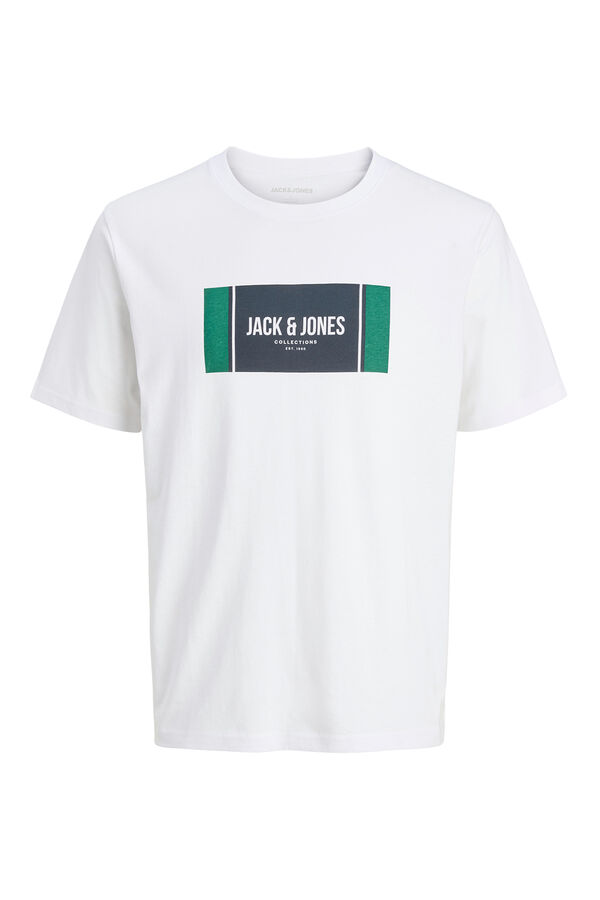 Jack & Jones Camiseta regular fit estampada blanco