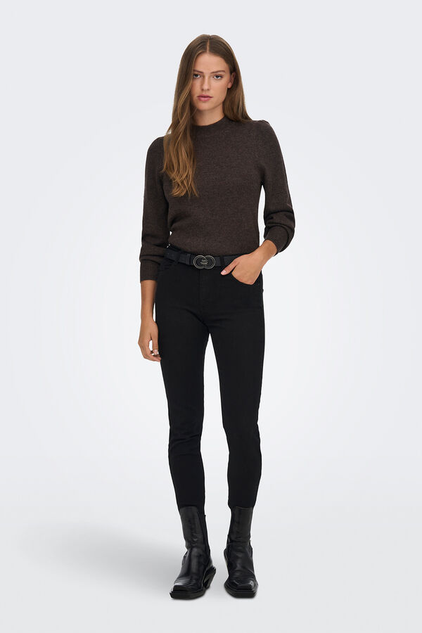 JDY Pullover mit Stehkragen Nude