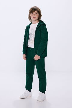 Springfield Pantalon jogger niño estampado verde