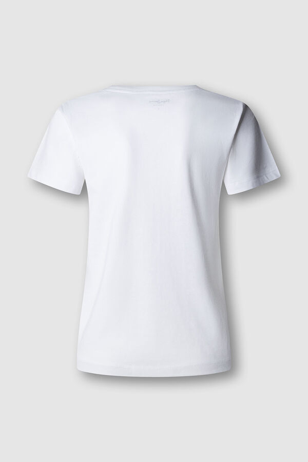 Pepe Jeans Short sleeve V-neck T-shirt white