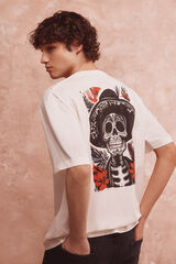 Springfield Skull Mex Hat T- T-shirt beige