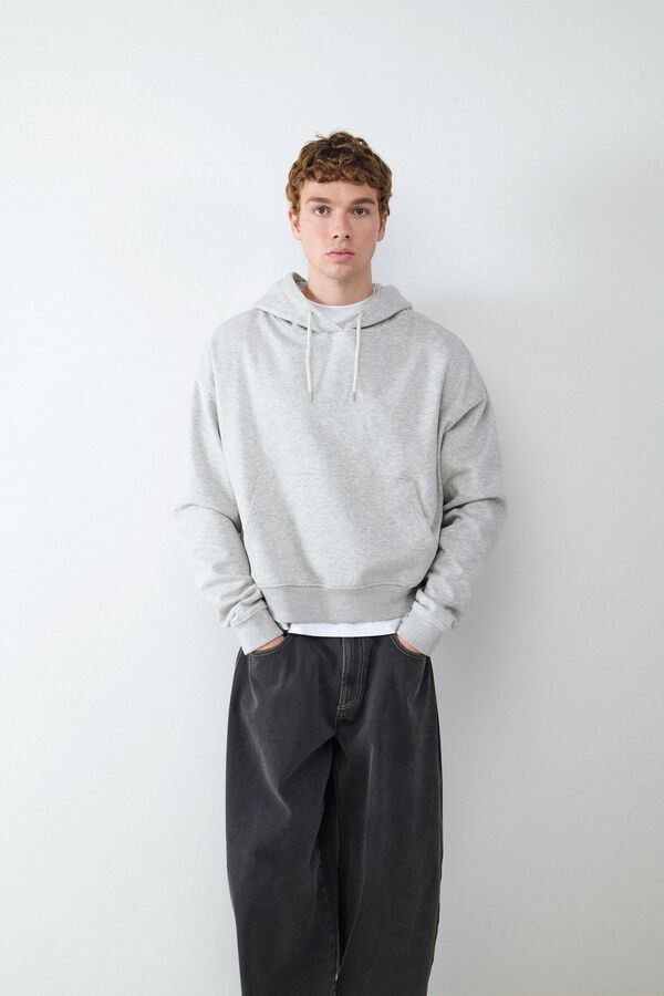 Balmohk Sudadera con capucha y corte regular gris