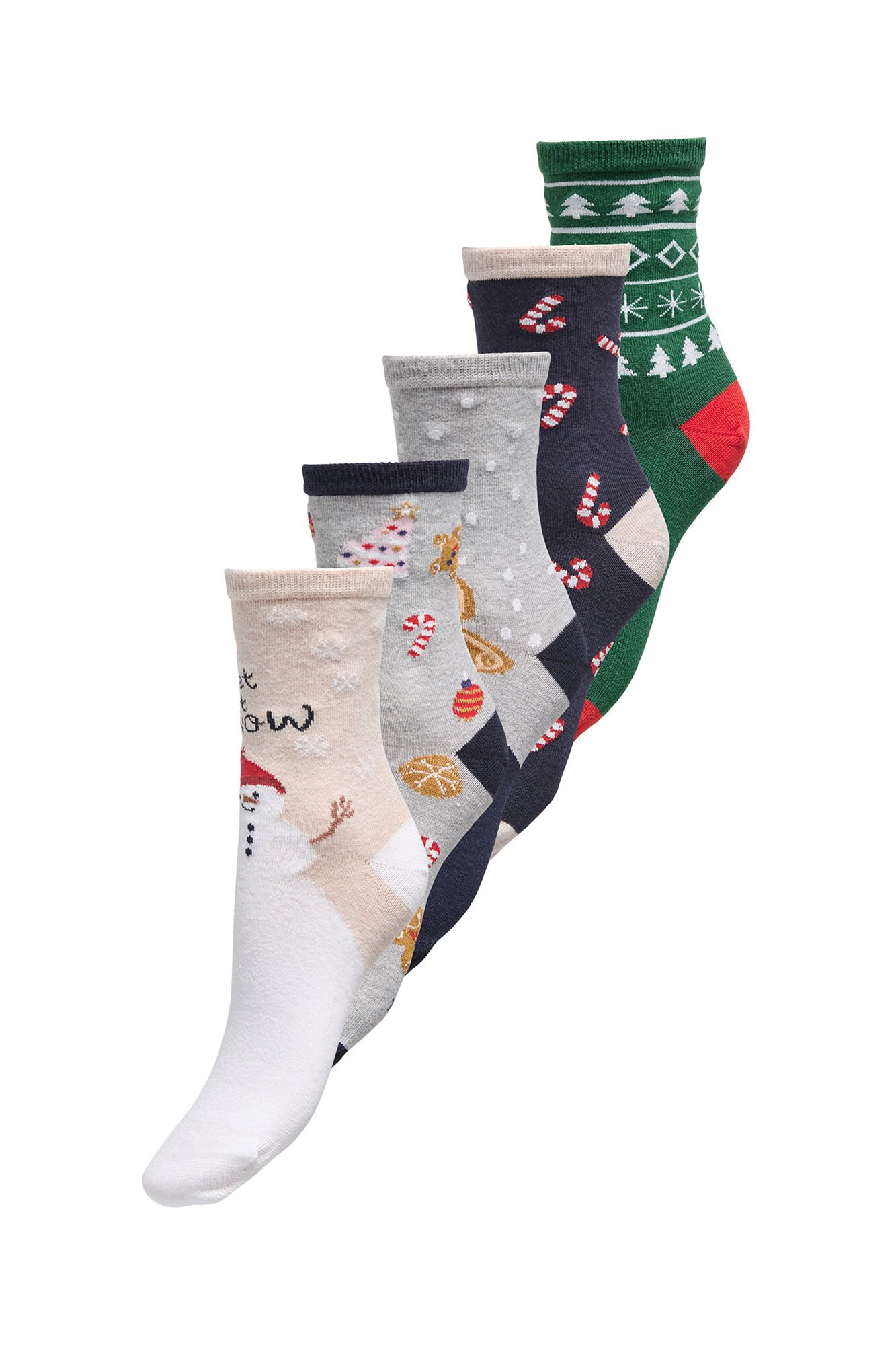 Only Girls Pacote de 5 meias de Natal