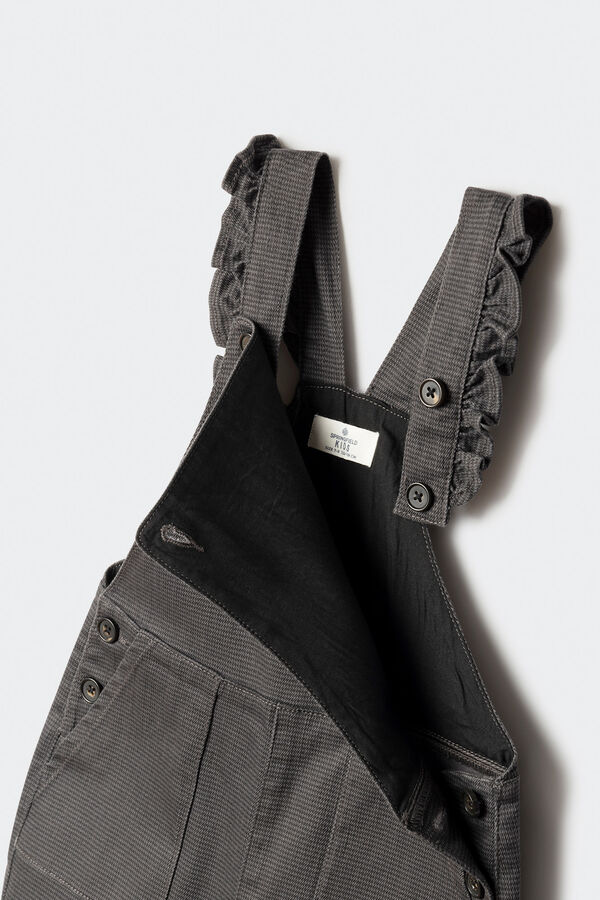 Springfield Kids Karirane pantalone na tregere za devojčice Siva