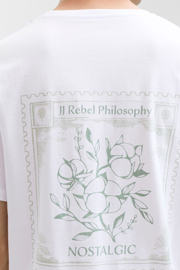 JJ REBEL Camiseta back print blanco