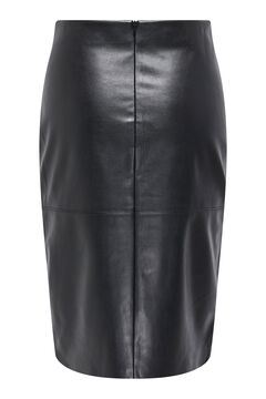 Only Vegan leather midi skirt