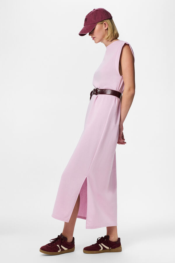 Pieces Cotton long dress pink