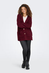 Only C&aacute;rdigan midi con bolsillos morado/lila