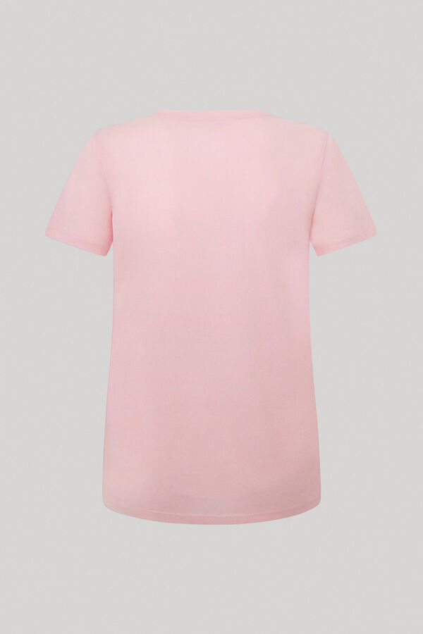 Springfield Lorette V-neck T-shirt pink