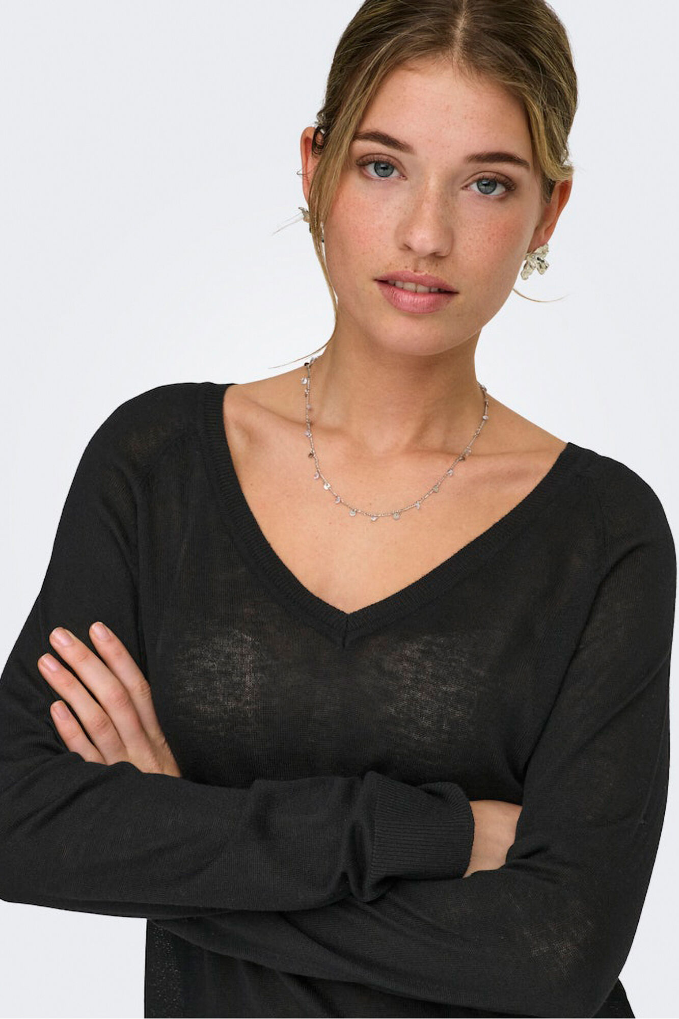 Only Jersey fino cuello de pico