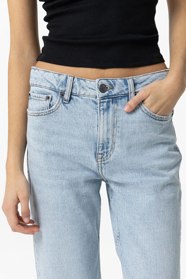 Springfield Amy straight-fit acid wash jeans svijetloplava