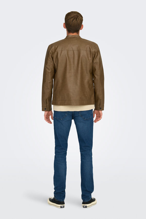 Only & Sons Biker jacket nude