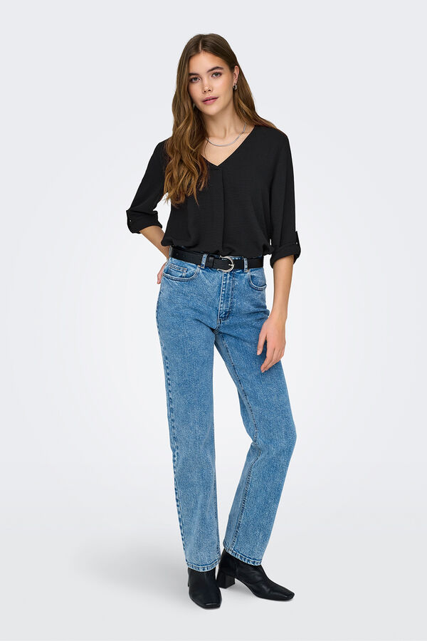 JDY 3/4 sleeve blouse black