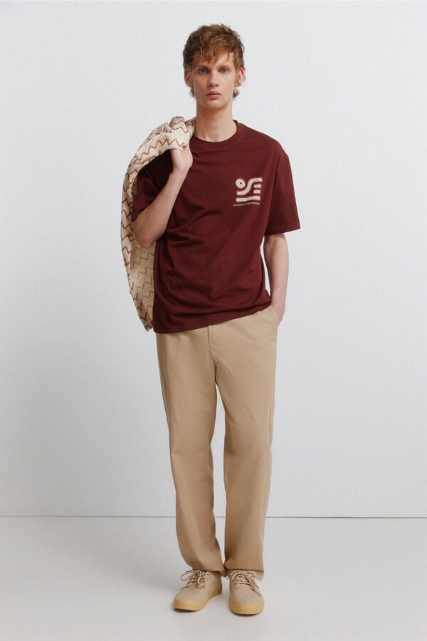 Springfield Majica sa etno vezom Narandžasta