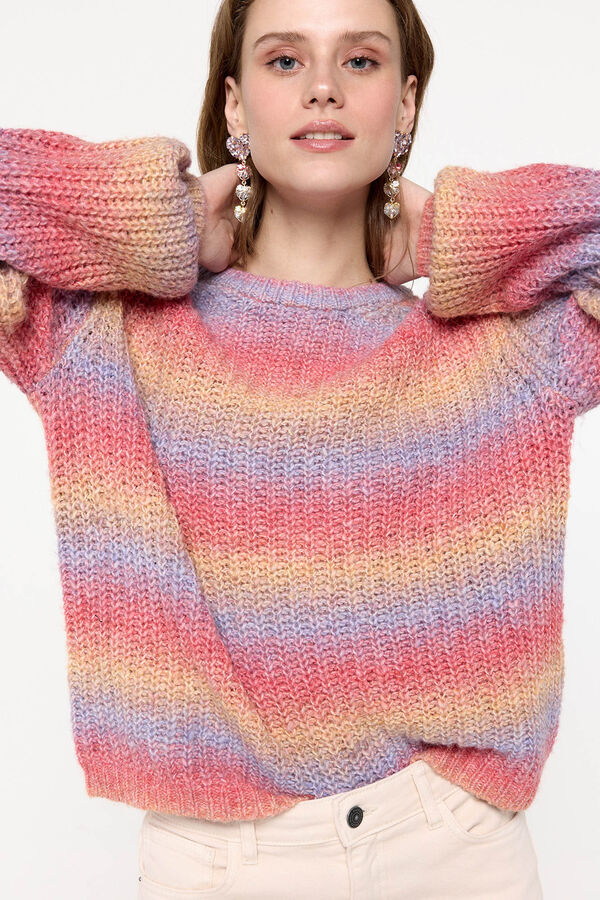 Pieces Jersey de punto multicolor morado/lila