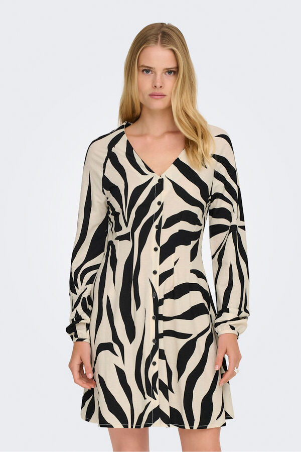 Only Vestido corto estampado floral negro