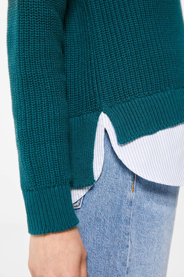 Springfield Two-material "Venice" Jumper green