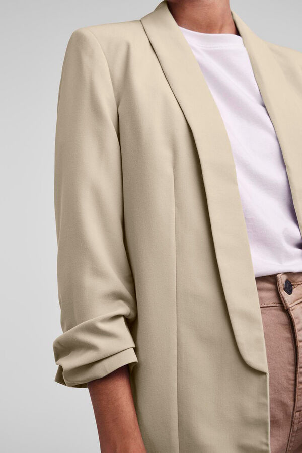 Springfield 3/4-sleeve blazer with lapel detail grey