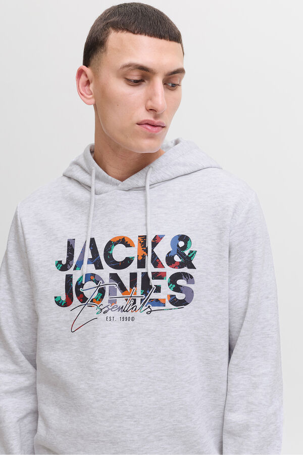 Jack & Jones Sudadera regular fit estampada blanco
